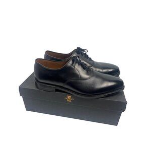 Allen Edmonds Carlyle Mens Black Leather Plain Toe Oxfords Dress Shoes Size 10.5